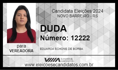 Candidato DUDA 2024 - NOVO BARREIRO - Eleições