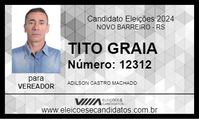 Candidato TITO GRAIA 2024 - NOVO BARREIRO - Eleições