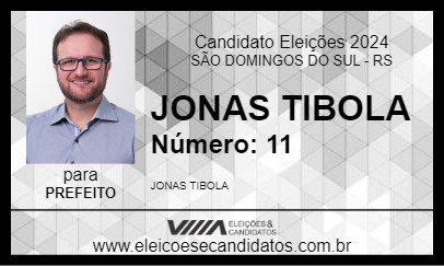 Candidato JONAS TIBOLA 2024 - SÃO DOMINGOS DO SUL - Eleições