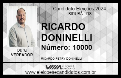 Candidato RICARDO DONINELLI 2024 - IBIRUBÁ - Eleições