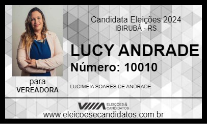 Candidato LUCY ANDRADE 2024 - IBIRUBÁ - Eleições