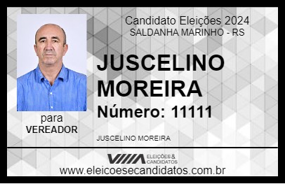 Candidato JUSCELINO MOREIRA 2024 - SALDANHA MARINHO - Eleições