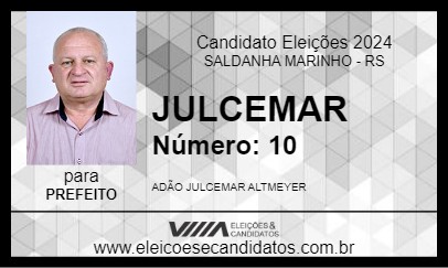 Candidato JULCEMAR ALTMEYER 2024 - SALDANHA MARINHO - Eleições