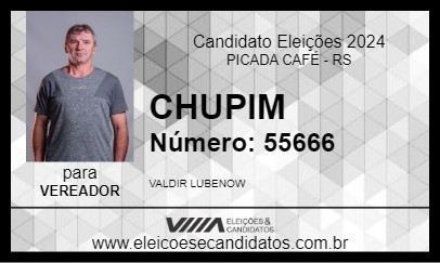 Candidato CHUPIM 2024 - PICADA CAFÉ - Eleições