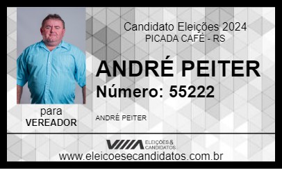 Candidato ANDRÉ PEITER 2024 - PICADA CAFÉ - Eleições