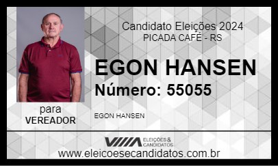 Candidato EGON HANSEN 2024 - PICADA CAFÉ - Eleições