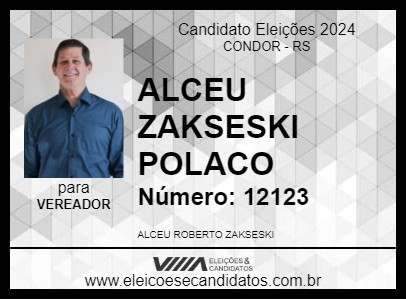 Candidato ALCEU ZAKSESKI POLACO 2024 - CONDOR - Eleições