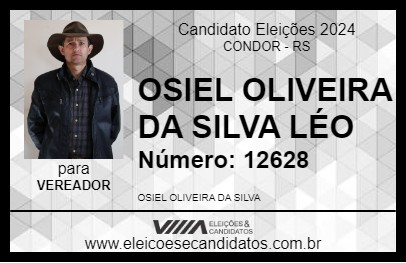 Candidato OSIEL OLIVEIRA DA SILVA LÉO 2024 - CONDOR - Eleições