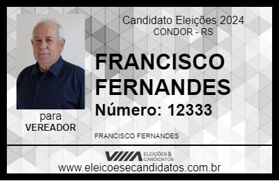 Candidato FRANCISCO FERNANDES 2024 - CONDOR - Eleições