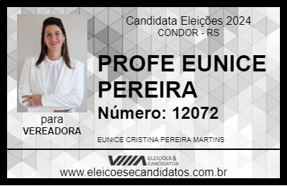 Candidato PROFE EUNICE PEREIRA 2024 - CONDOR - Eleições