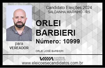 Candidato ORLEI BARBIERI 2024 - SALDANHA MARINHO - Eleições