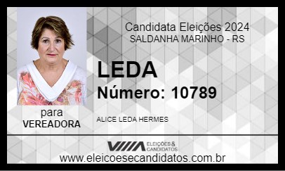 Candidato LEDA 2024 - SALDANHA MARINHO - Eleições