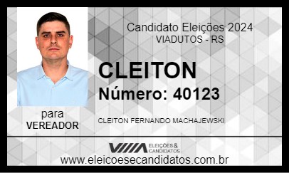 Candidato CLEITON 2024 - VIADUTOS - Eleições