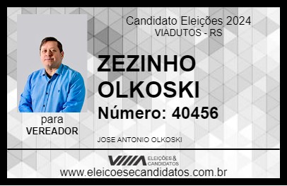 Candidato ZEZINHO OLKOSKI 2024 - VIADUTOS - Eleições