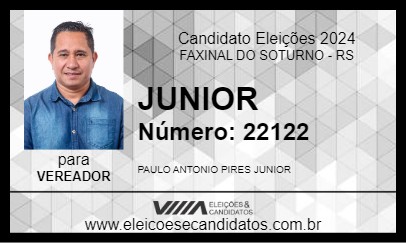 Candidato JUNIOR 2024 - FAXINAL DO SOTURNO - Eleições