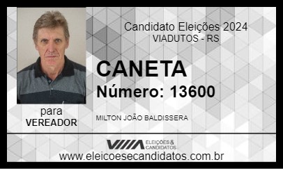 Candidato CANETA 2024 - VIADUTOS - Eleições