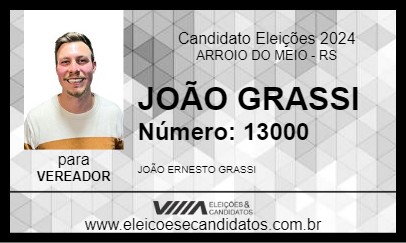 Candidato JOÃO GRASSI 2024 - ARROIO DO MEIO - Eleições