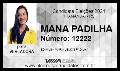 Candidato MANA PADILHA  2024 - TRAMANDAÍ - Eleições