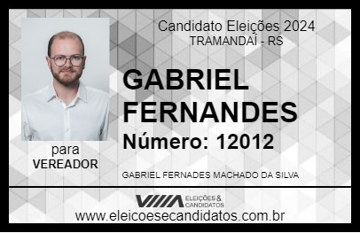 Candidato GABRIEL FERNANDES 2024 - TRAMANDAÍ - Eleições