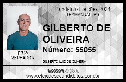 Candidato GILBERTO DE OLIVEIRA 2024 - TRAMANDAÍ - Eleições