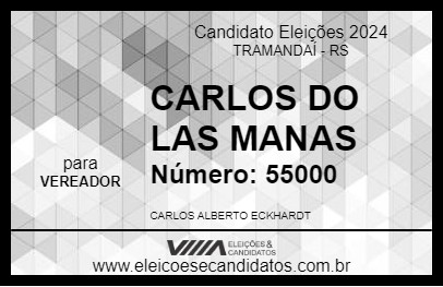 Candidato CARLOS DO LAS MANAS 2024 - TRAMANDAÍ - Eleições