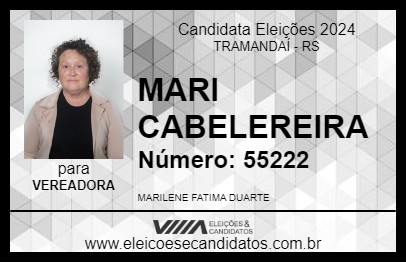 Candidato MARI CABELEREIRA 2024 - TRAMANDAÍ - Eleições