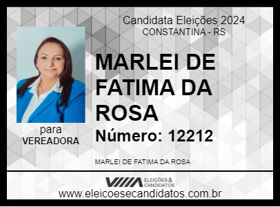 Candidato MARLEI DE FATIMA DA ROSA 2024 - CONSTANTINA - Eleições