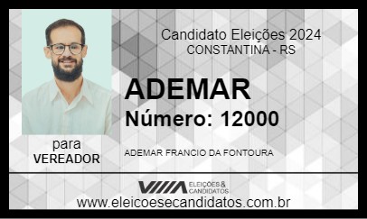 Candidato ADEMAR  2024 - CONSTANTINA - Eleições