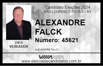 Candidato ALEXANDRE FALCK 2024 - SÃO LOURENÇO DO SUL - Eleições