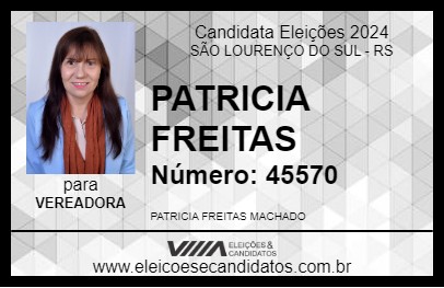 Candidato PATRICIA FREITAS 2024 - SÃO LOURENÇO DO SUL - Eleições