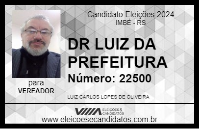 Candidato DR LUIZ  DA PREFEITURA 2024 - IMBÉ - Eleições