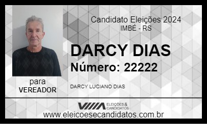 Candidato DARCY DIAS 2024 - IMBÉ - Eleições