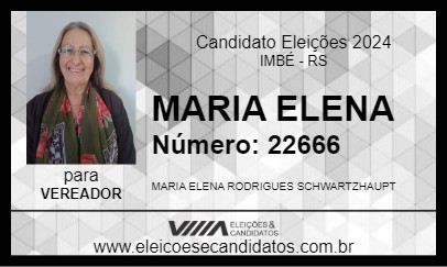 Candidato MARIA ELENA 2024 - IMBÉ - Eleições