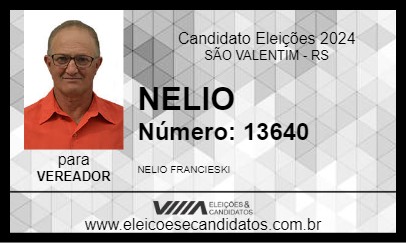 Candidato NELIO 2024 - SÃO VALENTIM - Eleições