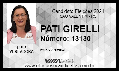 Candidato PATI GIRELLI 2024 - SÃO VALENTIM - Eleições