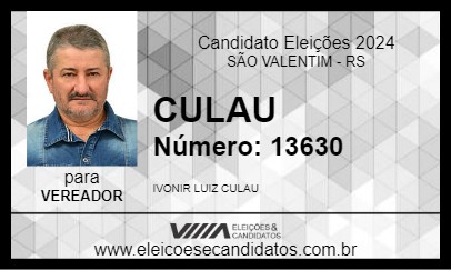 Candidato CULAU 2024 - SÃO VALENTIM - Eleições