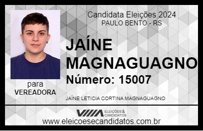 Candidato JAÍNE MAGNAGUAGNO 2024 - PAULO BENTO - Eleições