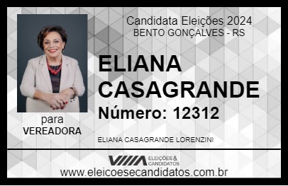 Candidato ELIANA CASAGRANDE 2024 - BENTO GONÇALVES - Eleições