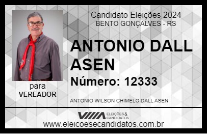 Candidato ANTONIO DALL ASEN 2024 - BENTO GONÇALVES - Eleições