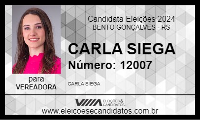 Candidato CARLA SIEGA 2024 - BENTO GONÇALVES - Eleições