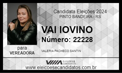 Candidato VAL IOVINO 2024 - PINTO BANDEIRA - Eleições