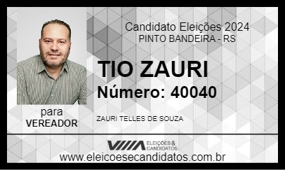 Candidato TIO ZAURI 2024 - PINTO BANDEIRA - Eleições