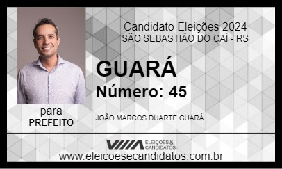 Candidato GUARÁ 2024 - SÃO SEBASTIÃO DO CAÍ - Eleições