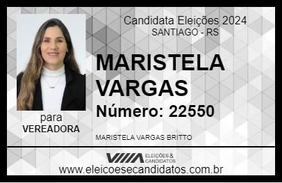 Candidato MARISTELA VARGAS 2024 - SANTIAGO - Eleições