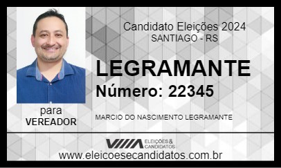 Candidato LEGRAMANTE 2024 - SANTIAGO - Eleições