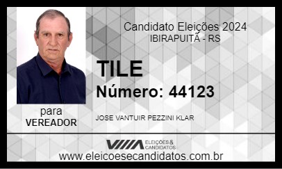 Candidato TILE 2024 - IBIRAPUITÃ - Eleições