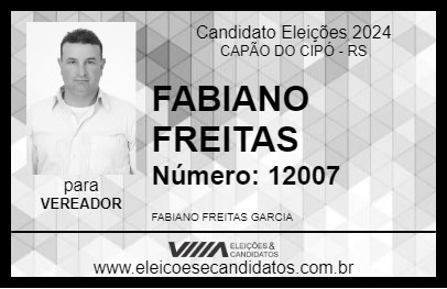 Candidato FABIANO FREITAS 2024 - CAPÃO DO CIPÓ - Eleições