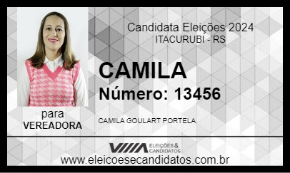 Candidato CAMILA 2024 - ITACURUBI - Eleições