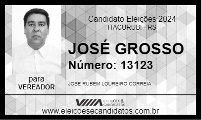 Candidato JOSÉ GROSSO 2024 - ITACURUBI - Eleições