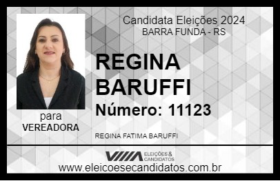 Candidato REGINA BARUFFI 2024 - BARRA FUNDA - Eleições